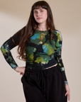Long Sleeve Baby Tee in Green Pool on Sydney