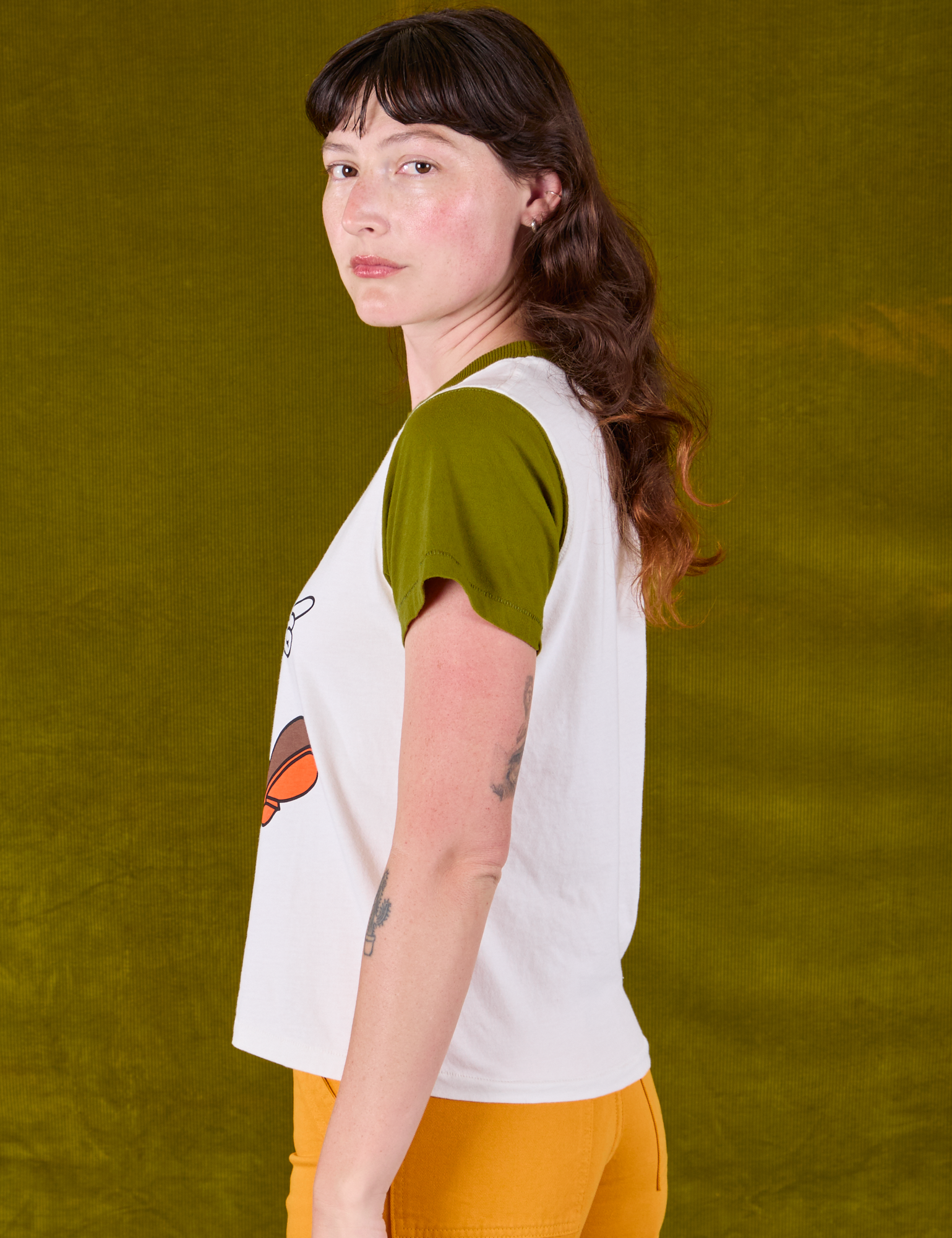 Anniversary Tee in Walkin' On Sun Baby side view on Alex