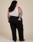Work Pants in Basic Black back view on Sam