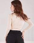 Wrap Top in Vintage Tee Off-White back view on Hana