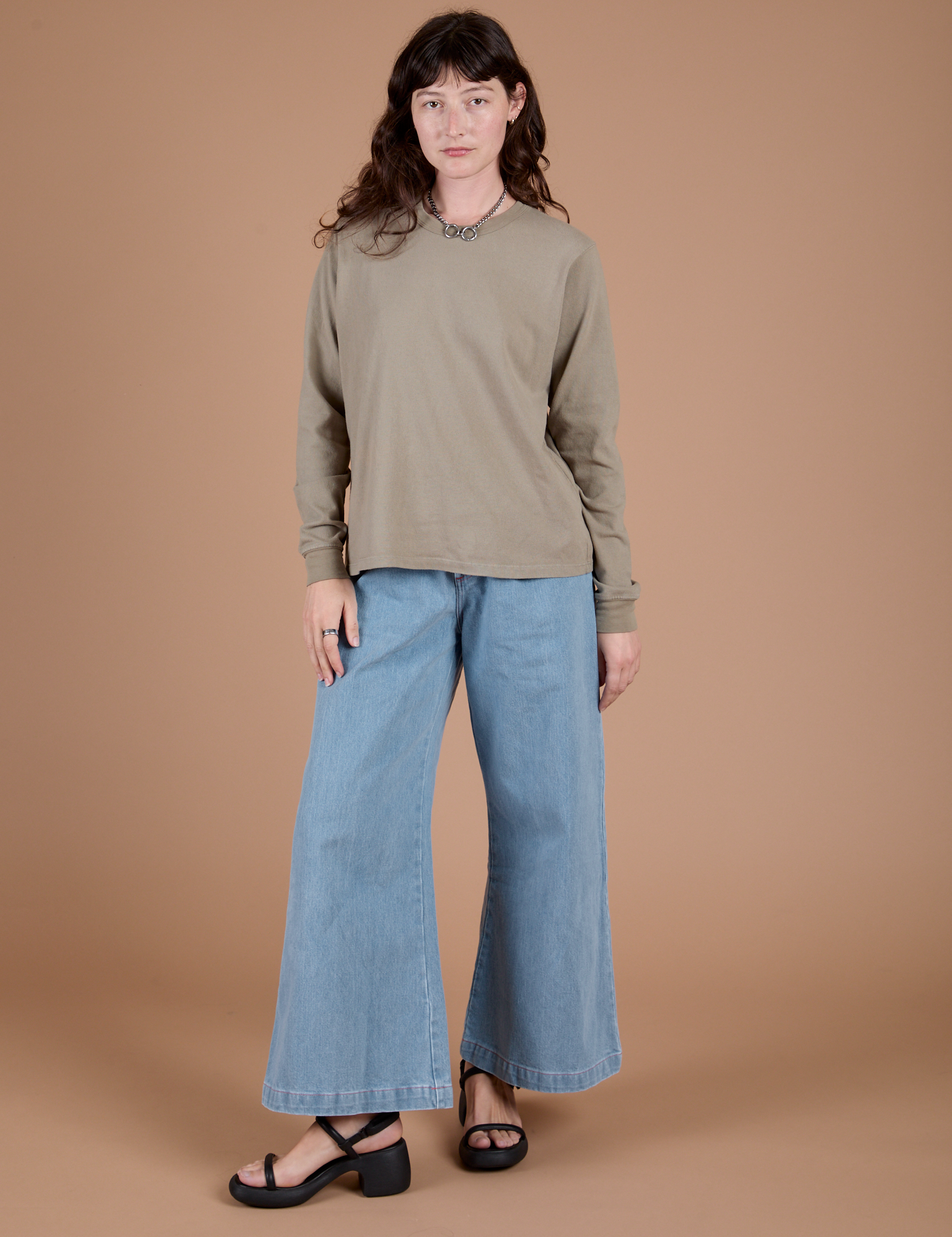 Long Sleeve Burly Tee - Khaki Grey