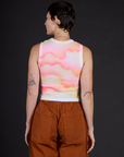 Back view of the Black Star Airbrush Muscle Tee