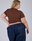 Cropped Baby Tee - Fudgesicle Brown