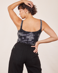 Back view of Cropped Cami in Black Magic Waters worn by Tiara