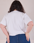 Cropped Burly Tee in Vintage Tee White back view on Ashley