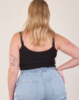 Cropped Cami in Basic Black back view on Lish