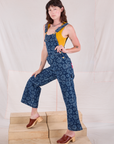 Side view of Carpenter Overalls in Lazy Daisy on Alex