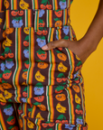 Short Sleeve Jumpsuit - Fruit Fantasy