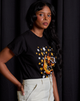 Vintage Tee in Moon & Witch side view on Kandia