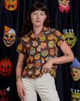 Halloween Masks Pantry Button-Up on Alex