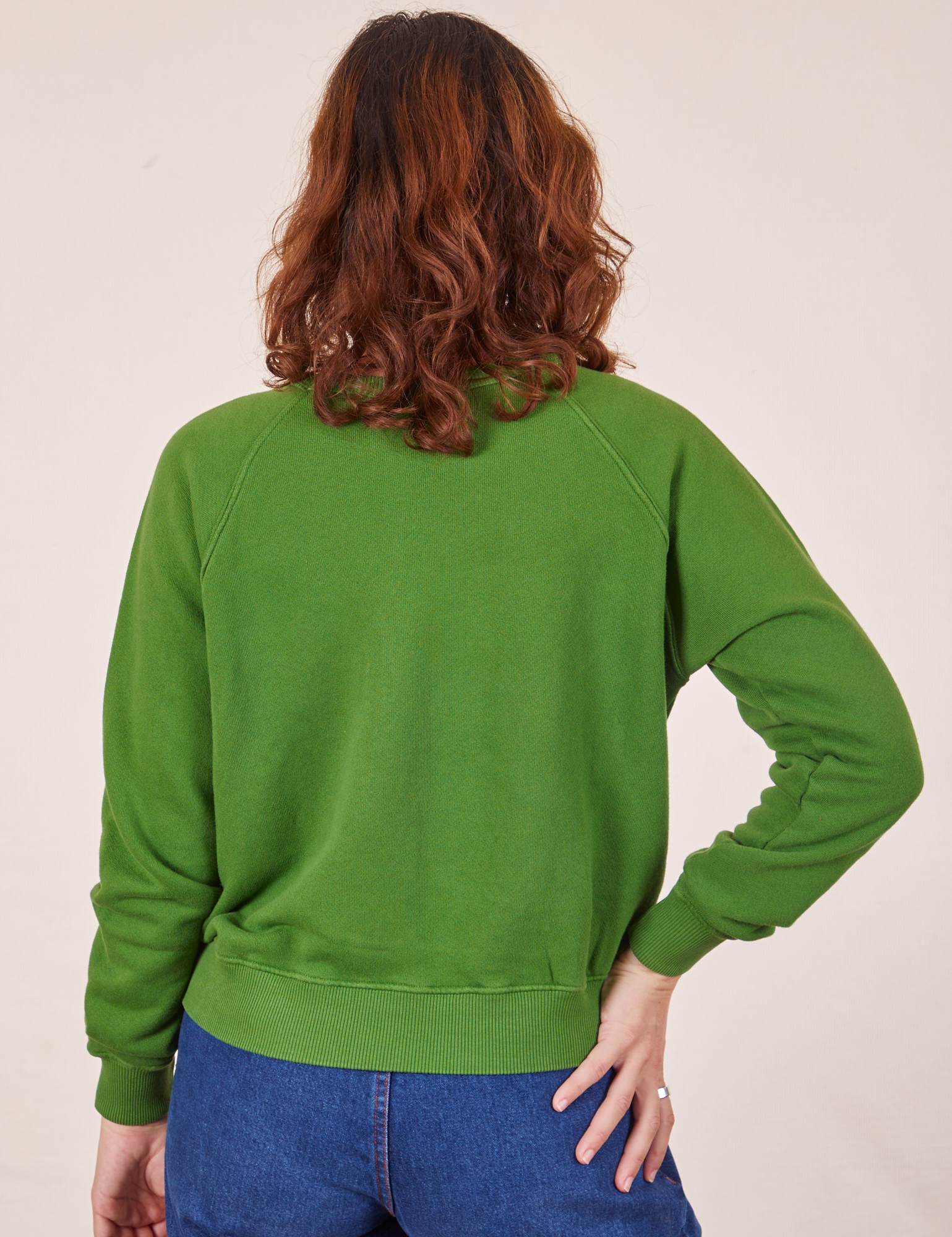 Back view of Heavyweight Crew in Lawn Green on Alex