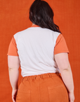 Anniversary Tee in Orange Blossom back view on Ashley