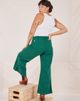 Back view of Bell Bottoms in Hunter Green worn by Tiara
