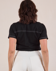 JV Tee in Basic Black back view on Tiara