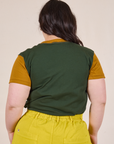 Mismatched Tee - Green & Mustard