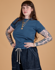 The Organic Vintage Tee - French Blue