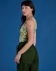 Cropped Tank Top - Spring Quilt Print
