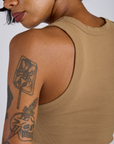 Cropped Tank Top - Desert Brown