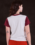 Vintage Tee in Strawberry Milk back view on Alex