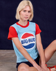 Vintage Tee in Cola worn by Madeline