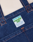 Close up of Denim Everyday Tote Bag in dark wash