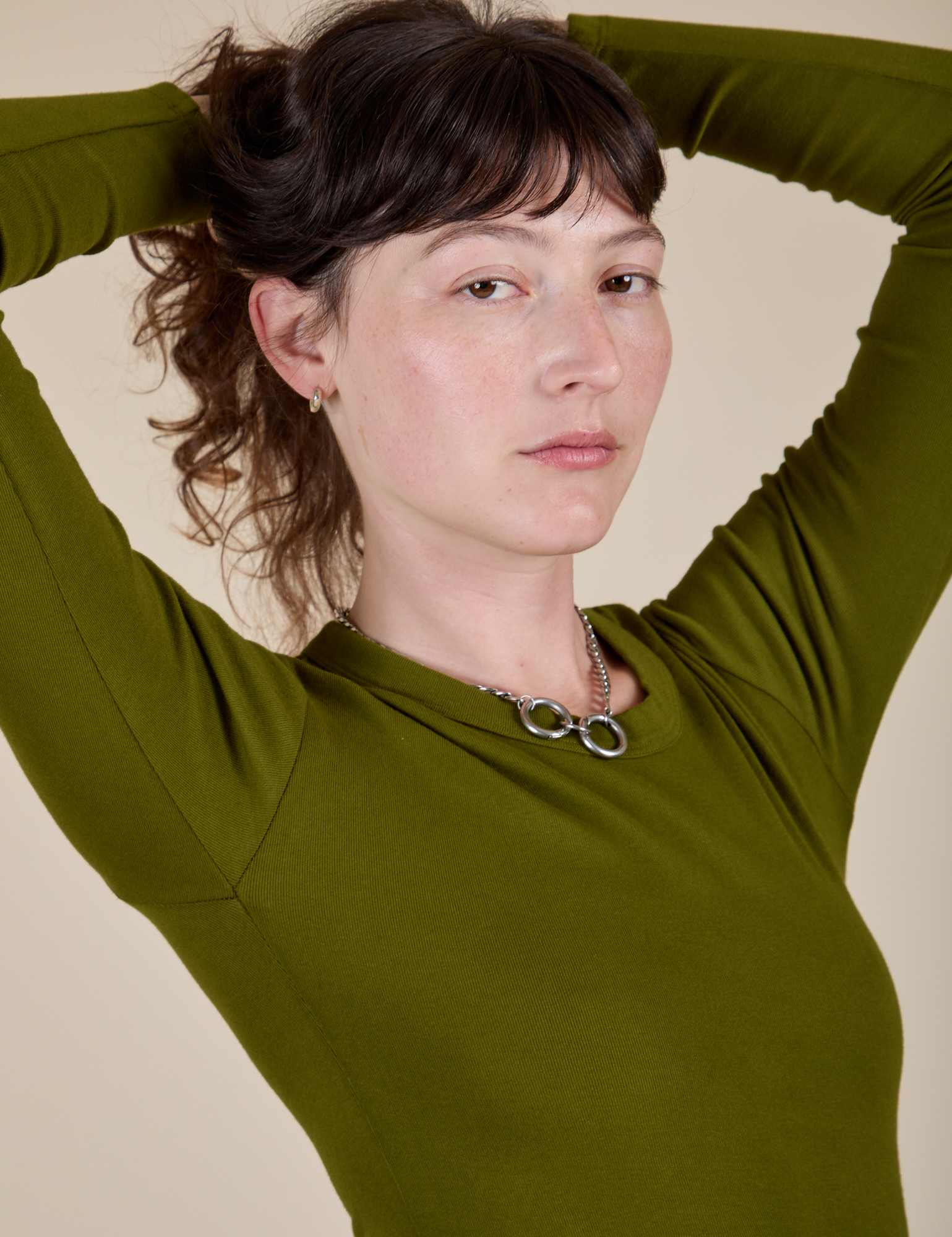 Long Sleeve Baby Tee - Summer Olive