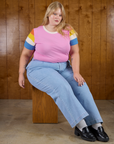Calypso Tee - Bubblegum Multi