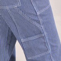 Carpenter Jeans in Railroad Stripes pockets close up