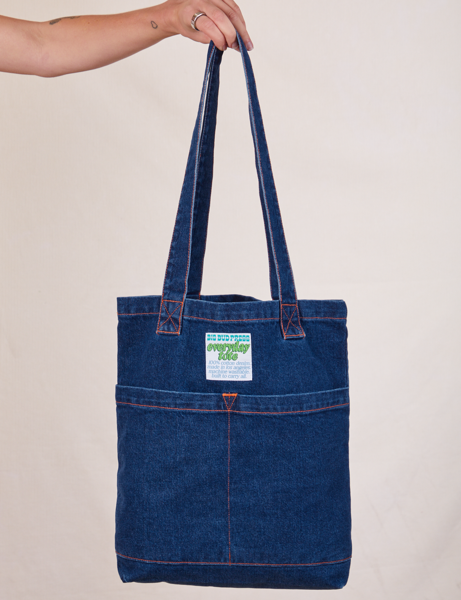 Denim Everyday Tote Bag in Dark Wash