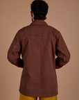 Ripstop Field Coat in Fudgesicle Brown back view on Jesse