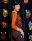Raglan Tee in Jack-O-Lantern worn by Alex
