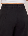 Back close up of Heavyweight Trousers in Basic Black on Jesse