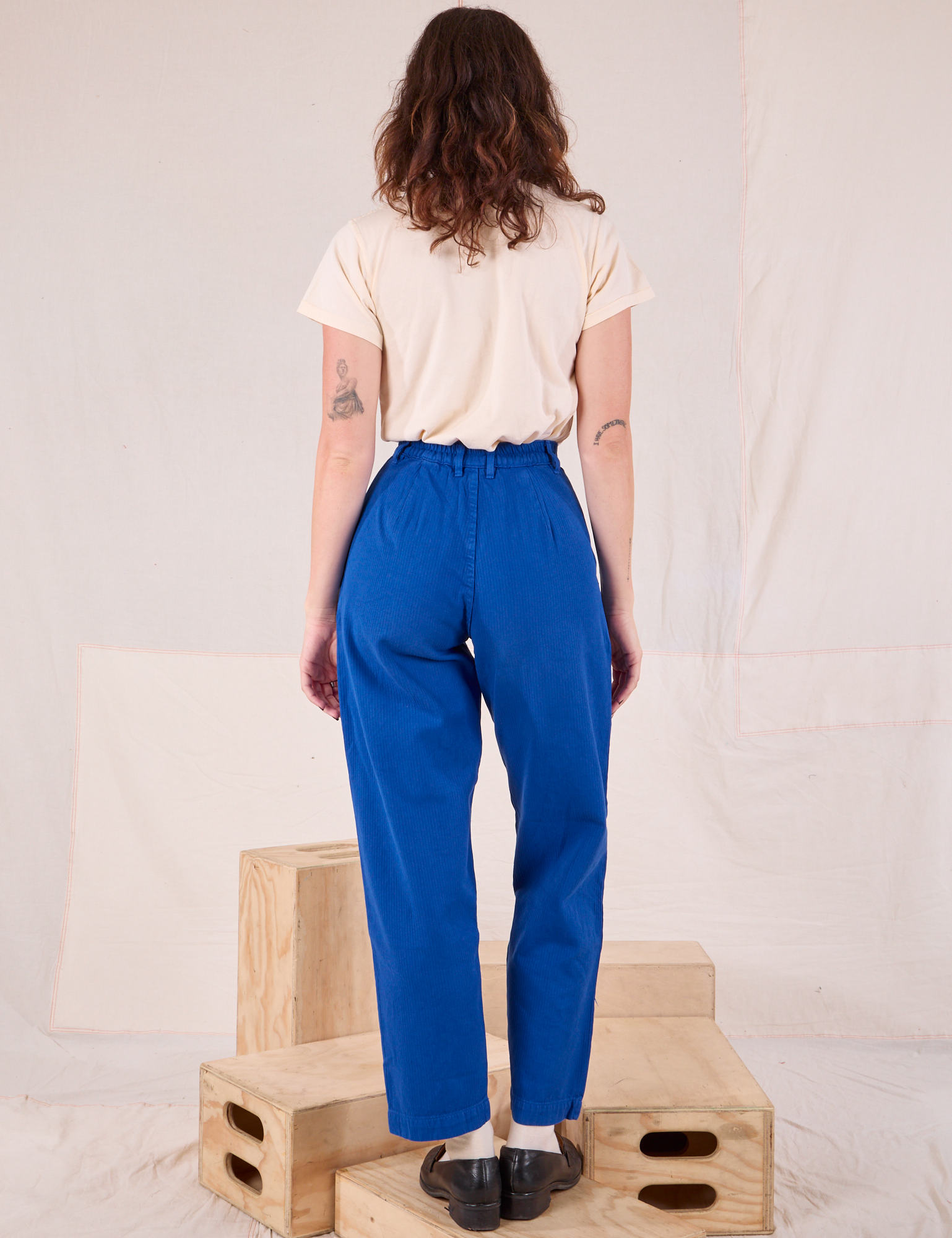 Back view of Heritage Trousers in Royal Blue on Alex