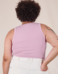 Tank Top in Lilac back view on Miguel