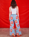 Alex is wearing Wide Leg Denim Trousers in Painted Flowers and Cropped Tank in Vintage Tee Off-White