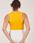 Back view of Tank Top in Sunshine Yellow on Tiara