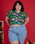 Veggie Village Cropped Baby Tee