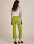 Work Pants in Gross Green back view on Alex
