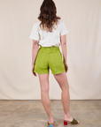 Back view of Classic Work Shorts in Gross Green on Alex