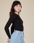 Long Sleeve Baby Tee - Basic Black
