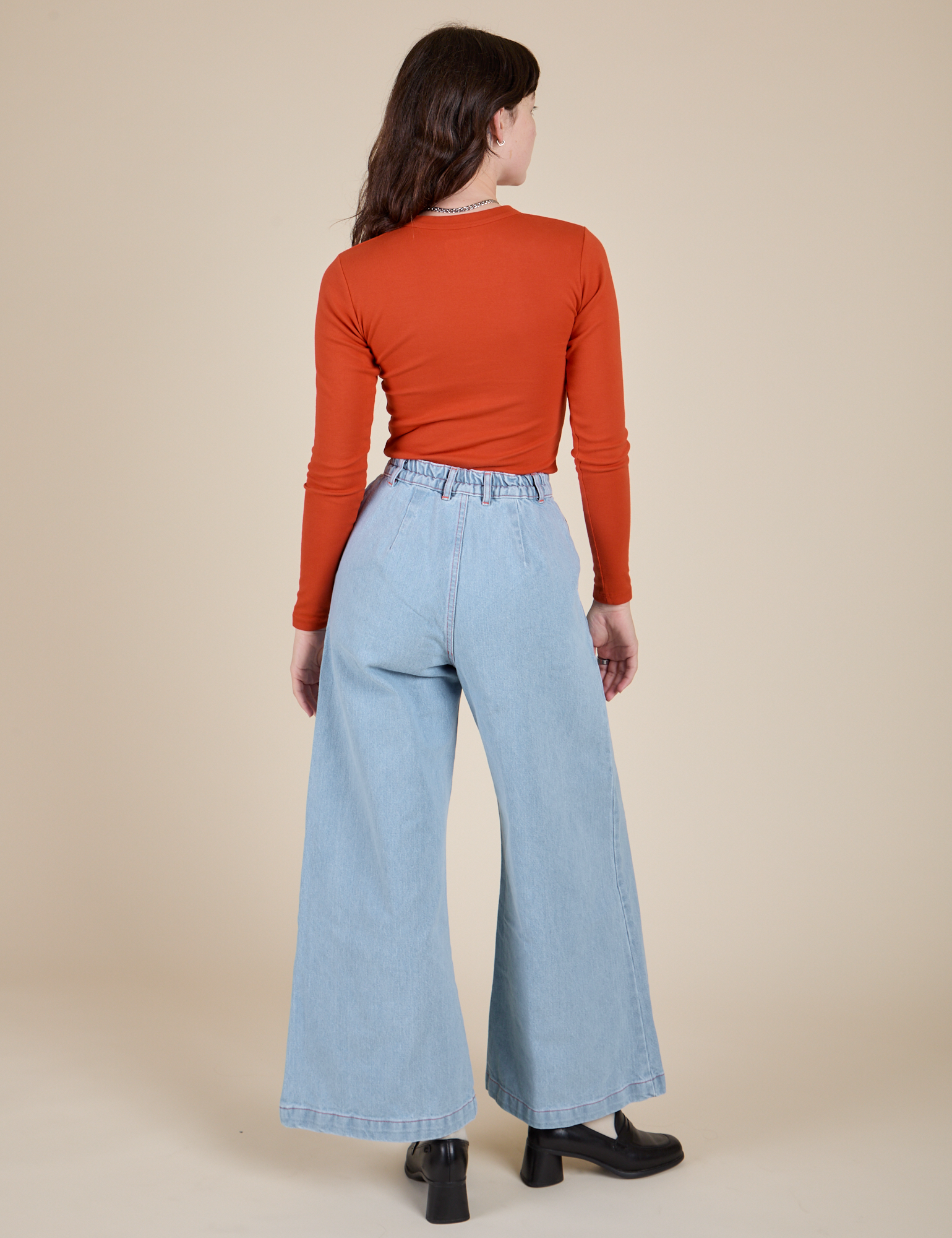 Long Sleeve Baby Tee - Chili Red