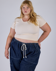 Cropped Baby Tee - Vintage Off-White