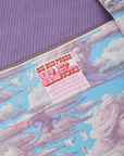 Cloud Kingdom XL Zip Tote label close up