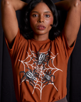 Vintage Tee in Spidey front close up on Kandia