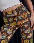 Work Pants in Halloween Masks front close up on Alex