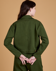 Heritage Mechanic Jacket in Evergreen back view on Alex