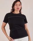 JV Tee in Basic Black worn by Tiara