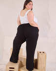 Easy Western Pants in Basic Black back view on Marielena