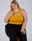 Porthole Tank - Mustard Yellow