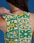 Cropped Tank Top - Spring Quilt Print